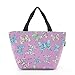 Produktbild Eco Chic Kühltasche für Mittagessen, isoliert, Kühltasche, Picknicktasche Blume Schmetterling lila