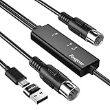 Fasgear USB C MIDIケーブル Type C - USBアダプター付き 6フィート Type C - インアウトMIDIケーブル 音楽キーボード ピアノ PC ノートパソコン MIDI to USB C インターフェイスコンバーター Windows Android Mac OS用