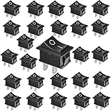  YUEQIN 25 pcs Interruptores Para Coche Boton Interruptor Rocker Interruptor 6A/250V,10A/125V SPST ON/OFF Auto Boton Interruptor Rocker Switch