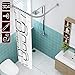 HNCS Asta per Tenda da Doccia Angolare Estensibile A U Barra Ad Angolo Non Forata/Foratura,304 Acciaio Inox Bastone Curva per Bagno con Ganci,70 to 95 x 90 to 130cm