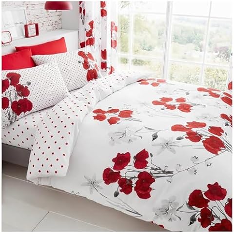 Gaveno Cavailia Luxurious Red Poppy Bed Set Cover