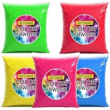Color Powder, 5 Colors Run Powders, 3.5oz/100g Each Color, Holi Powder for Colored Toss, and Car Burnout, Holi Festival, Parties, Colors Wars, Fun Runs, Summer Camps, Festivals5 Color,100g