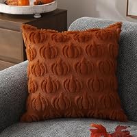 DFXSZ Fall Pillow Covers 18x18 2Pcs Rust Pumpkin Fall Decorations for Home — image 3