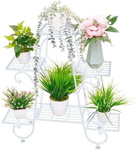 Soporte Para Plantas De Metal De 6 Niveles 7 En Maceta, Estante Para