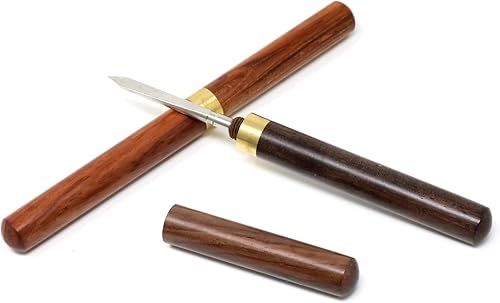 Miniatura 3 de Honbay 2 agujas de cuchillo de té de acero inoxidable con mango de madera, herramientas portátiles para picahielo de cocina, cono de hielo para el