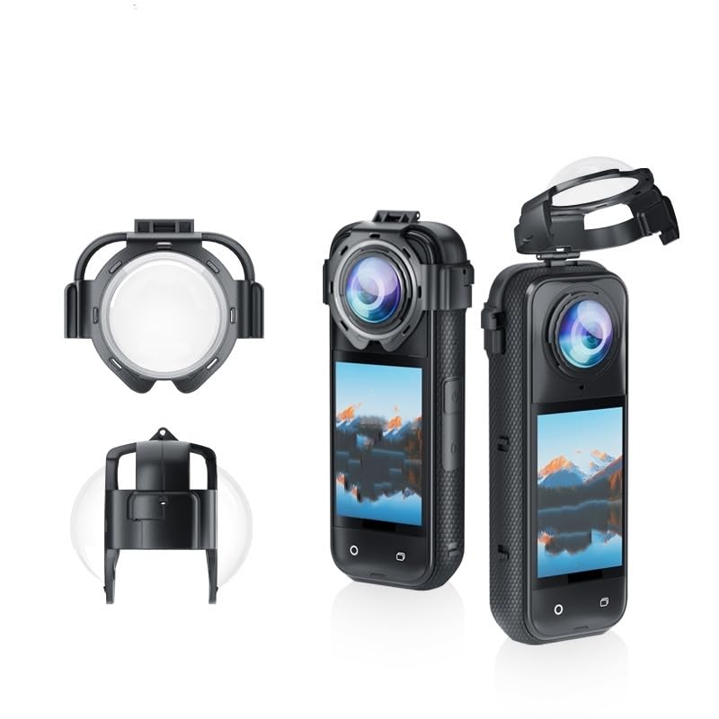 Osłona obiektywu kompatybilna z Insta360 X5, osłona obiektywu aparatu fotograficznego, ochrona ekranu obiektywu, panoramiczny obiektyw aparatu, szkło hartowane, odporne na zarysowania, lustro