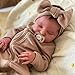 ADFO Real Life Reborn Baby Dolls Girl 20 Inches Realistic Baby Doll Soft Vinyl Sleeping Newborn Baby Dolls with Feeding Accessories for Kids Ages 3+