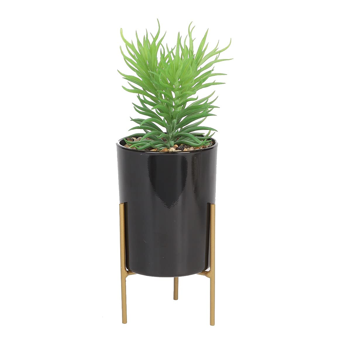 Support pour pot de fleurs design feuilles pour bureau et salon