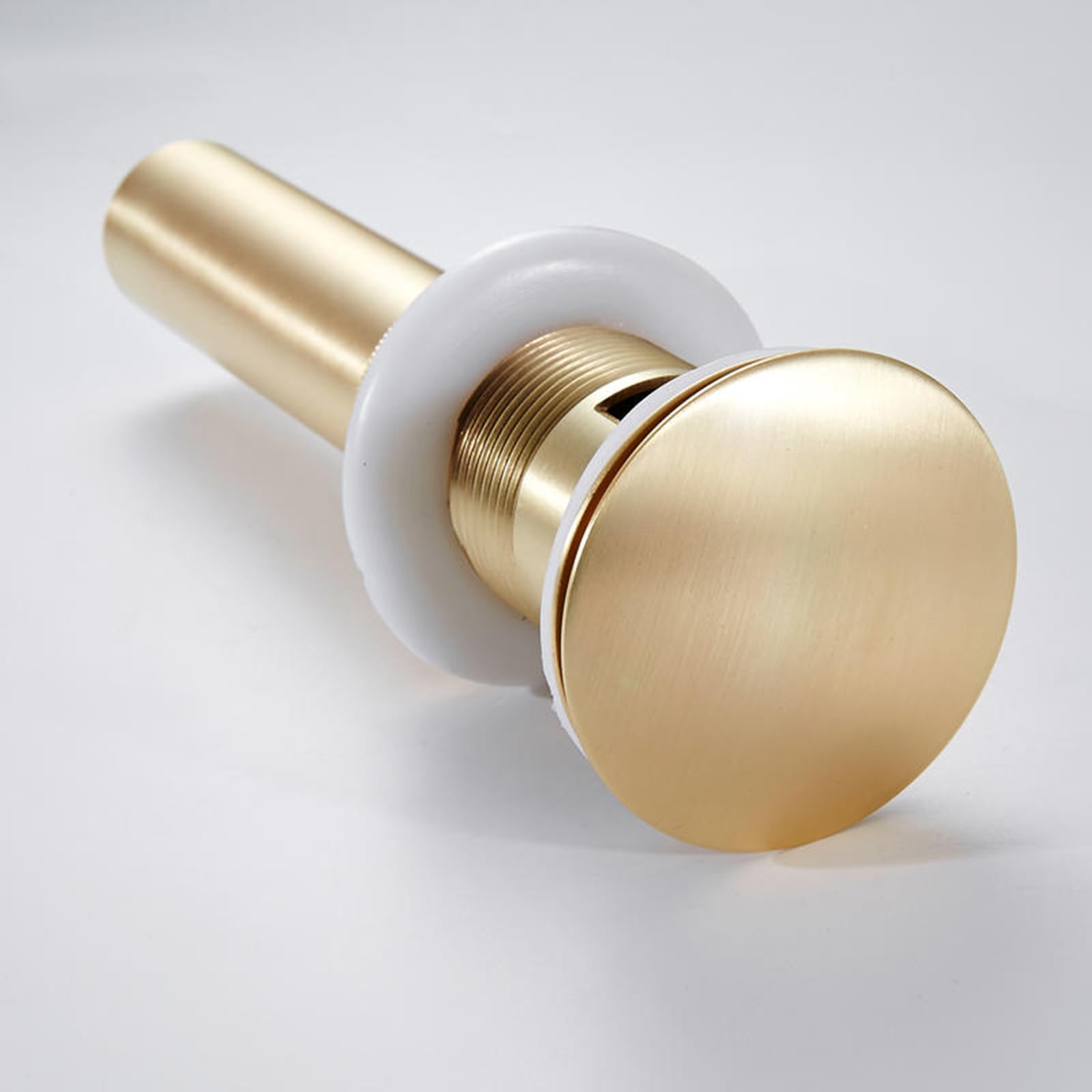 Piletta Lavandino Piletta Lavabo Bagno con Saltarello Piletta a Pulsante in Ottone Per Bagno, Grigio