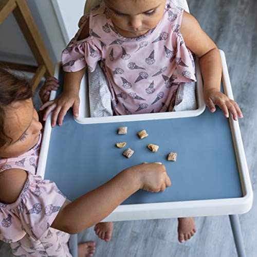 Mango Co. High Chair Placemat For Antilop Baby High Chair - Bpa Free, Dishwasher Safe, Silicone Placemats - Finger Foods Placemat For Toddler And Baby (Ether Blue) #TOP5