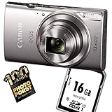 1A Photo PORST Starter Angebot Canon Ixus 285 HS Argent + SD 16 Go mémoire flash