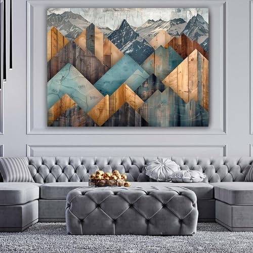 Affiche decoration murale prestige paysage de montagne encadré 70x100
