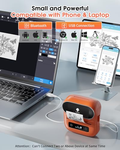 image for Phomemo M220 Label Printer, Barcode Printer, Bluetooth Thermal Label M