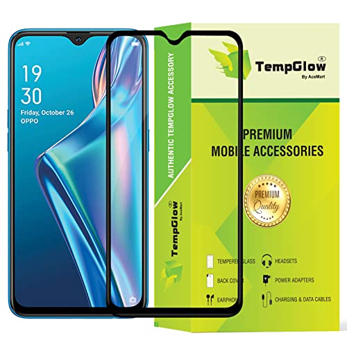 Image of Screen Protector for Oppo A12 / A11K (Black) Tempered Glass Edge-to-Edge 6D Screen Guard With Installation Kit