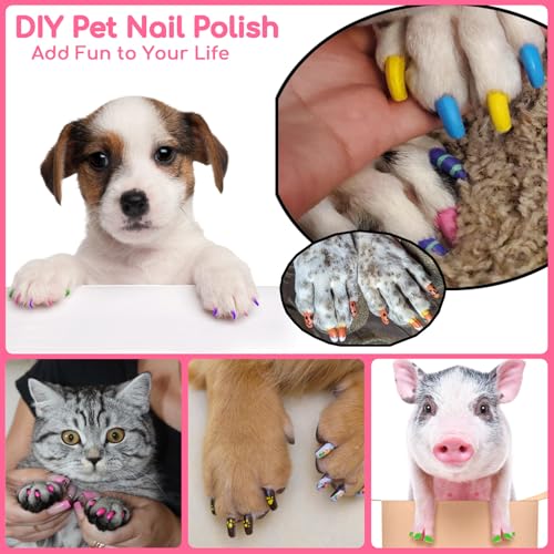 Image of OLINGYOU Dog Nail Polish， Dog Nail Polish Pens Quick Dry-20 Colors, Pet Nail Polish Set for Dogs， DIY Dogs Puppy Nails, Dog Safe Nail Polish Non Toxic, Odorless, Easy to Apply