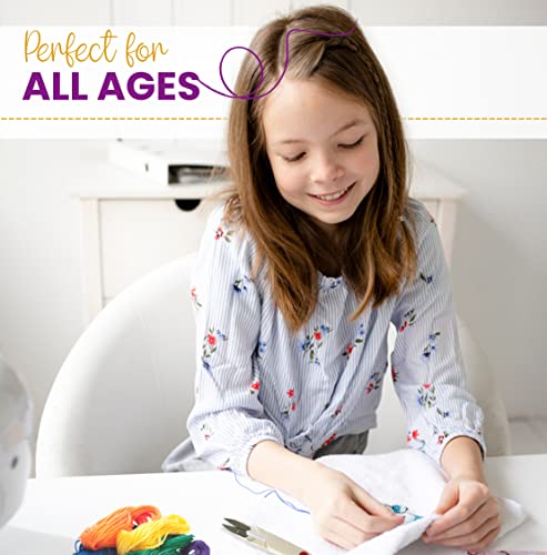 Artificay 4Set Embroidery Kit For Beginners With Embroidery Patterns, Embroidery Kits For Kids, Needlepoint Kits For Beginners, Beginner Embroidery Kit For Adults, Ideal Hand Embroidery Kit To Learn #TOP4