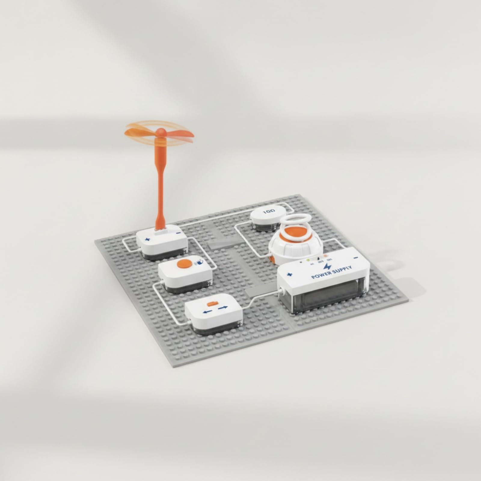 Kit di Costruzione Elettronica | Struttura in Plastica Compatta, Kit di Circuiti Elettrici, Interattivo, Giocattolo, per Scuola