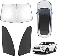 Vista 14 de Karltys 3 piezas de parasol para parabrisas para Hyundai Tucson 2022-2025 2026, cubierta de parasol para ventana delantera y lateral con ajuste