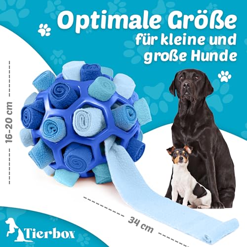 Tierbox Schnüffelball für Hunde Intelligenzspielzeug [für alle Hunde] Schnüffelspiele Hund | Ozean Blau