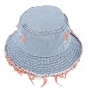 Dames vissershoed zonnehoed Color Holes Bucket Hat Casual Wild Fringe Basin Cap Zonnebrandcrème Unisex Reishoed…