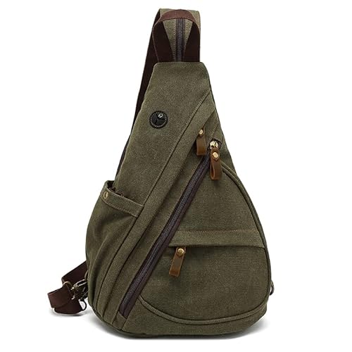 Jakelove Sac en Toile Sac à bandoulière rétro pour Hommes Sac à bandoulière Unisexe Sac à bandoulière décontracté pour Femmes Sac à Dos de randonnée Sac à bandoulière de Voyage pour Femmes Militaire Cover