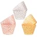 150 Pieces Cupcake Wrappers Filigree Vine Cupcake Wraps Lace Cupcake Liners for Wedding Birthday Baby Shower Parties Decoration (Color Set 1)
