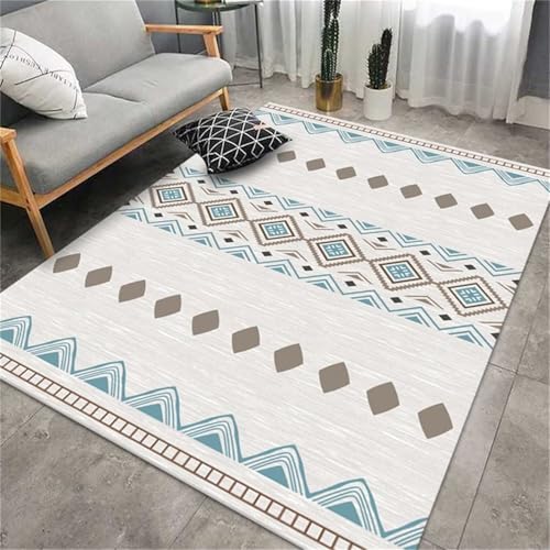 Tapis de salon absorbant haut de gamme grande taille motif géométrique chic - 2