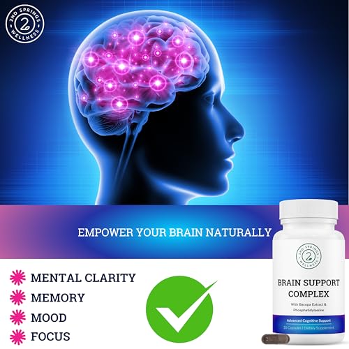 Brain Support Complex - Advanced Brain Health Supplement Nootropic with Ginkgo Biloba, Bacopa Monnieri, Phosphatidylserine, Huperzine-A, St. John's Wort - 30 Ct Memory, Focus, and Mood Supplements - Image 3