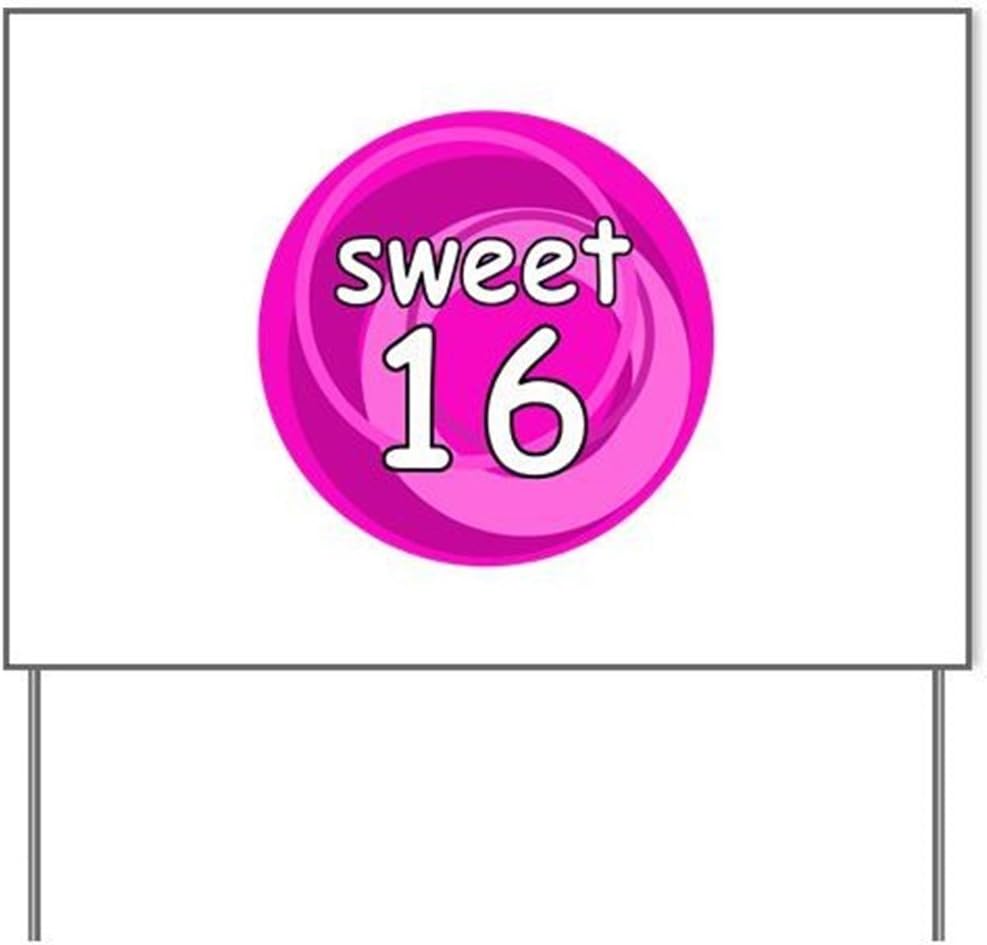 Demon Decal Pink Sweet 16 Yard Sign 18 x 24 Patio