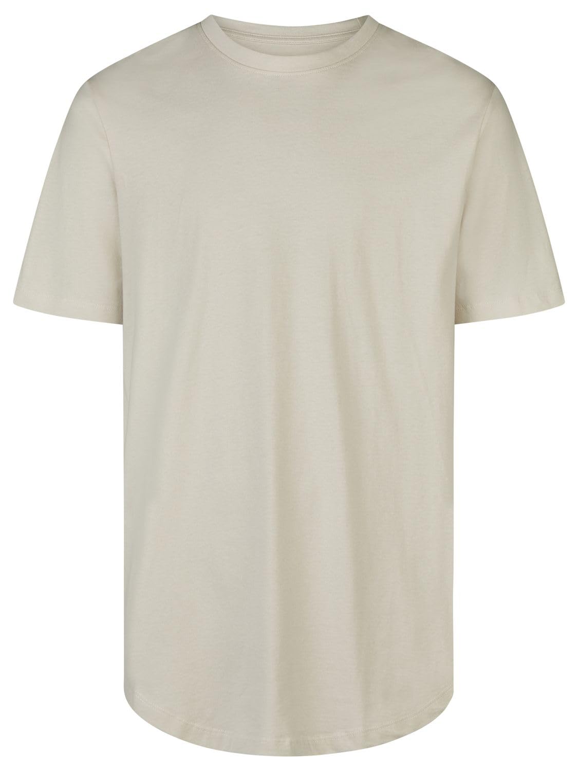 JACK & JONES JJENOA T-shirt męski, długi krój, zestaw 100% bawełny organicznej, regularny krój, 3-pak, okrągły dekolt, krótki rękaw, na lato, organiczny, czarny, biały, beżowy, zielony, szary, S, M, L