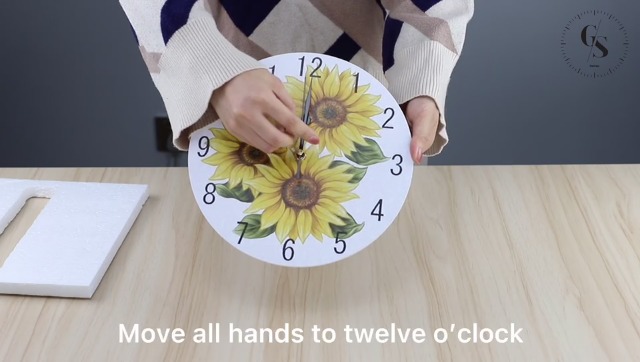 Reloj de pared analógico silencioso 25 cm amarillo miniatura 7