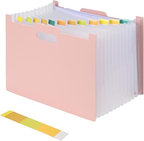 Miniatura 2 de RANLOVE Archivo expandible A4 de 13 compartimentos, carpeta expansible de documentos tamaño de gran capacidad, impermeable (azul en estilo