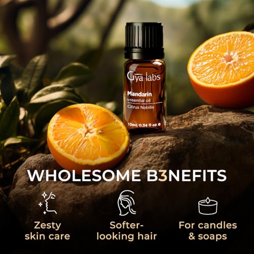 Image of 100% Pure Mandarin Essential Oil - 0.34 Fl Oz - Mandarin Oil for Hair, Skin, Diffuser, Aromatherapy & DIY Candle Making Scent