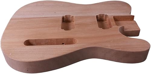 Miniatura 5 de Cuerpo de guitarra eléctrica sin terminar HH de madera de caoba pastillas para Tele estilo DIY reemplazo