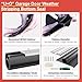 10FT & 16.5FT Garage Door Seals Bottom Rubber - Jobon Heavy Duty Universal Weatherproofing Bottom Seal Replacement with Aluminum Track Retainer Kit for Residential Commercial