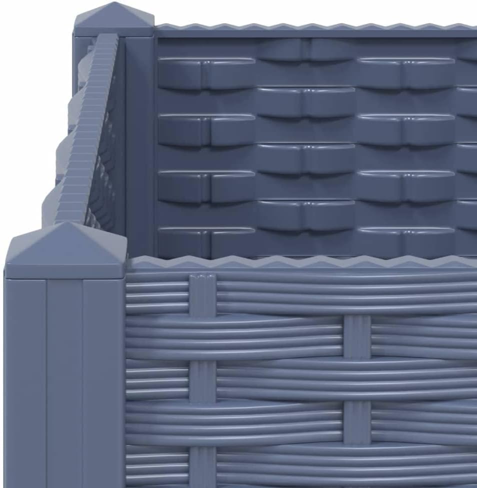 Raised Bed 63"x15.7"x9.1" Polypropylene Lawn Planters