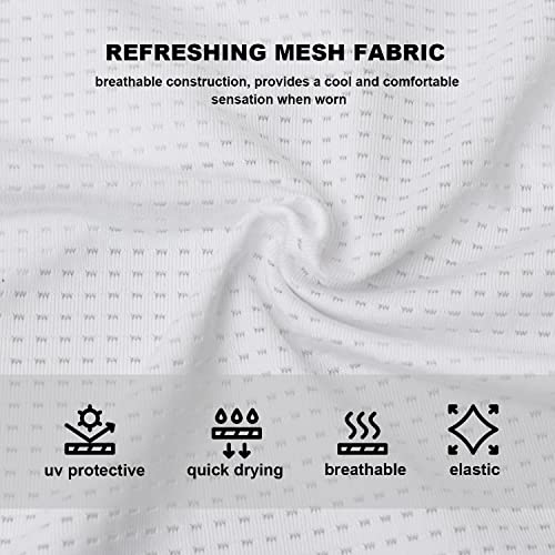 TClian Balaclava Neck Gaiter with Ear Loops Scarf Bandana UV Sun Protection Outdoors Face Mask Cover for Women Men(White)