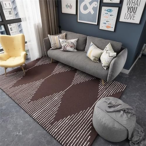Tapis moderne géométrique à fines rayures grand format rectangulaire