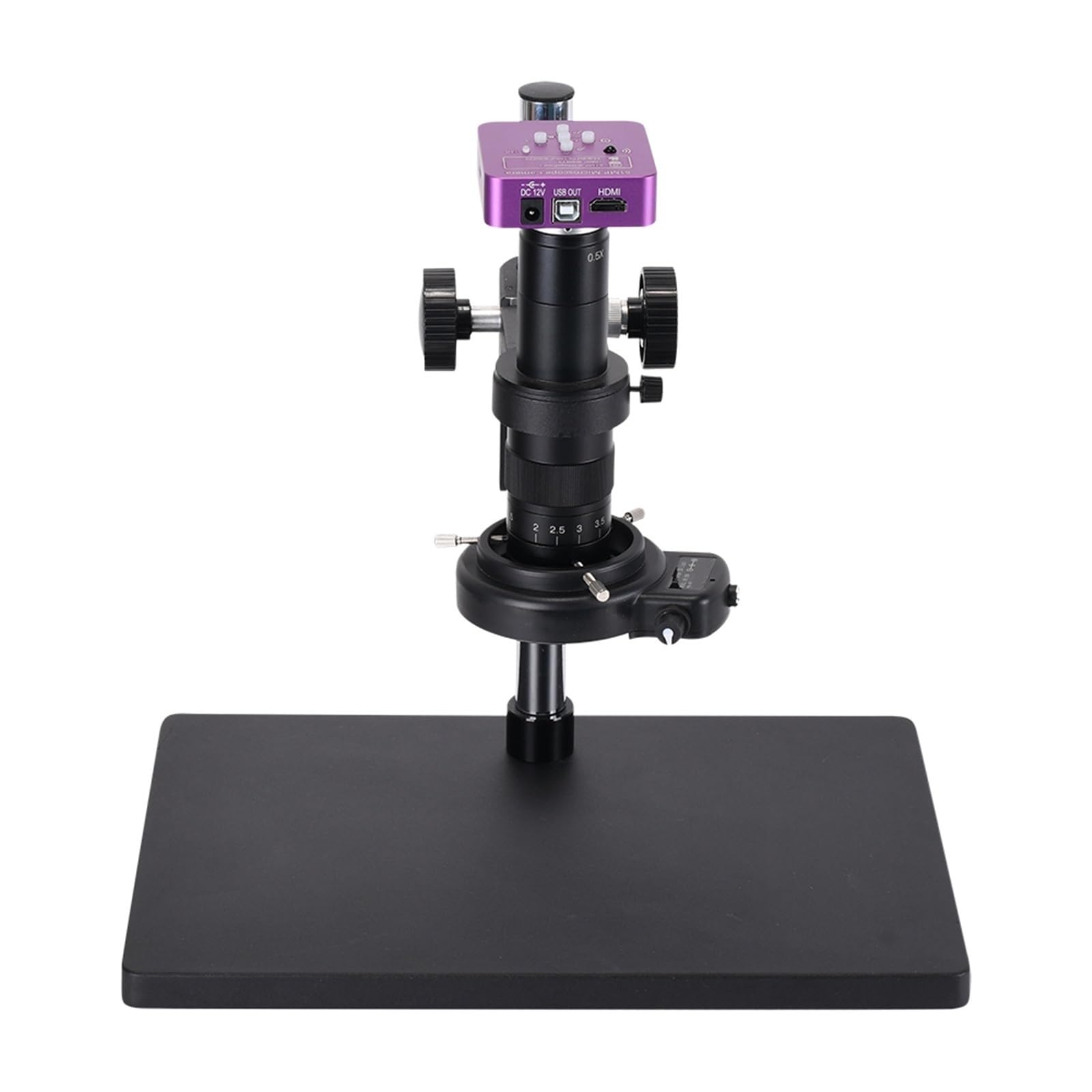 MZZYG51MP 2K 1080P 180X C-Mount Lens LED Light HDMI USB Industrial Electronic Digital Microscope Camera For Phone Repair Soldering(Full Kit)