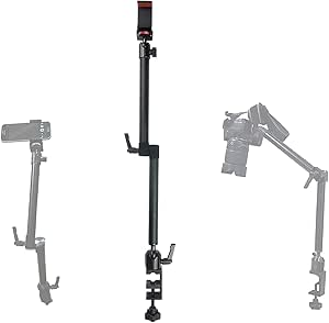 Arkscan MCM5 Tabletop Photography Videography Live Stream Zoom Meeting Classroom Table clamp Mount with ¼-20 mounting Bolt for iPhone Android Smartphone, and Nikon Sony Canon Camera &amp; Camcorder