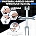 Enhon 4 Sided Drain Strainer Wrench with Sliding Handle for Bath/Shower Sink Tool for Installing Removing Pop Up Plugs, Basket Drains and Closet Spuds