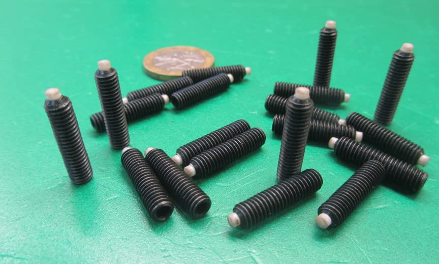 Black Oxide Alloy Steel Nylon Tip Set Screw 10-32 x .500" Thread Length 20 pcs