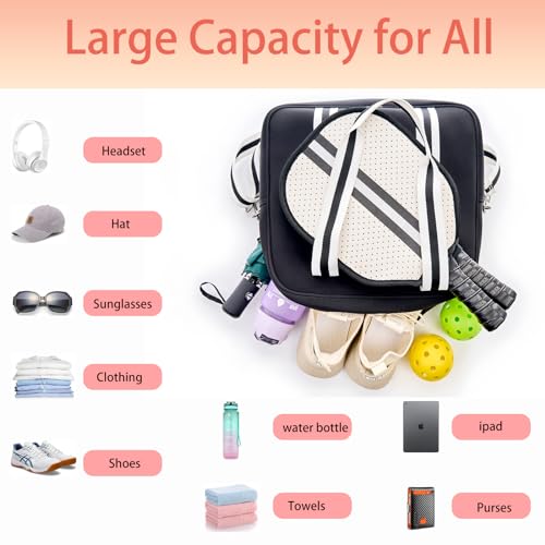 Cute Pickleball Bags for Women and Men,Pickle Ball Bag Tote for Women,Pickleball Sling Bag for Women - Image 5