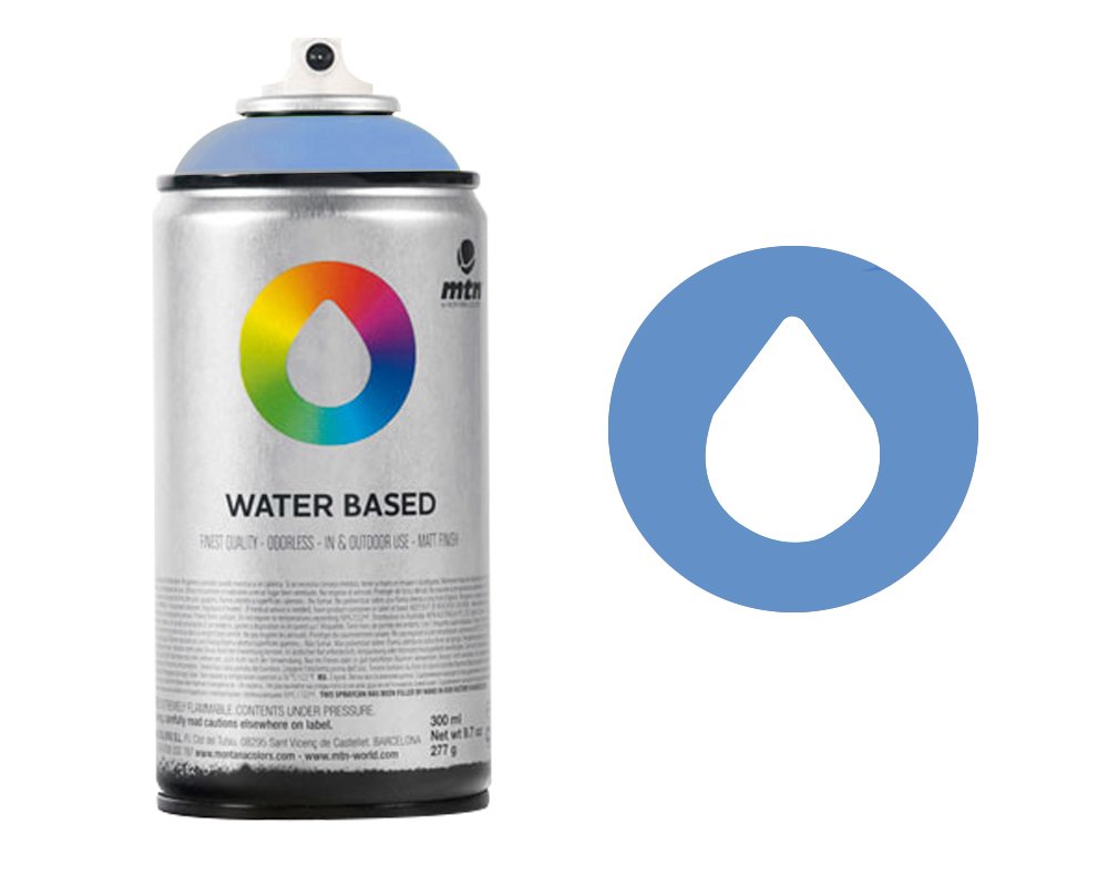 MontanaMTN Spain Water Based Spray Paints 300ML (Blue) - Cobalt Blue Light