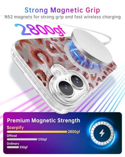 Coque iPhone 17 antichoc imprimé léopard chic pour femmes