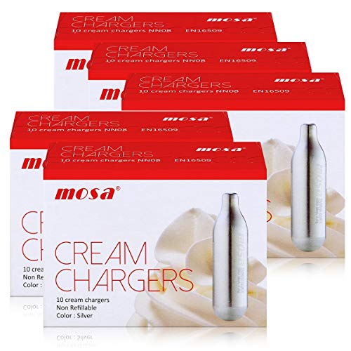 MOSA Sahnekapseln N2O 50 Stk.passend für isi, Liss, MOSA, Kayser, Hendi Sahnegeräte