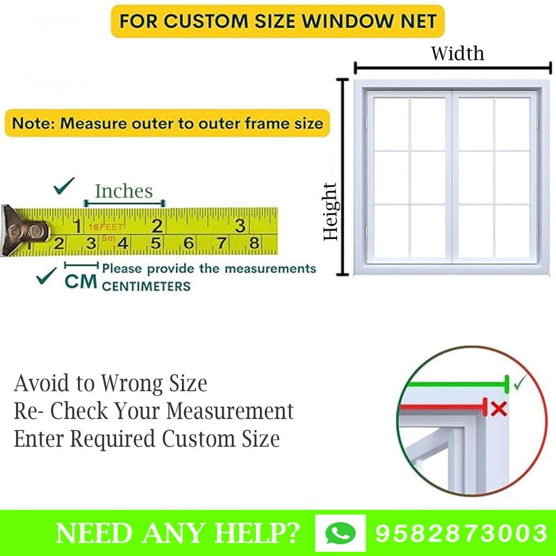 Image of Autarky Customizable Mosquito and Insect Net for Windows Color - Black | Size - Height x weidth 75 x 130 cm / 29.52 x 51.18 in | Pre-Stitched Fiberglass Mosquito Mesh with Self-Adhesive Hook Tape