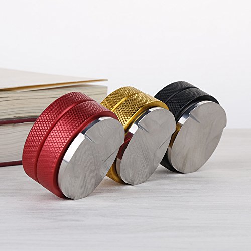 Nuevo 3 trébol de la hoja base Palm tampers café nivelador de macarons Tamper Proof para Espresso café motivos – 58 mm negro - Imagen 6