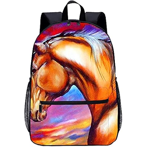 Fashion schoolbag horse School backpack Men's Women's School Backpack Cover