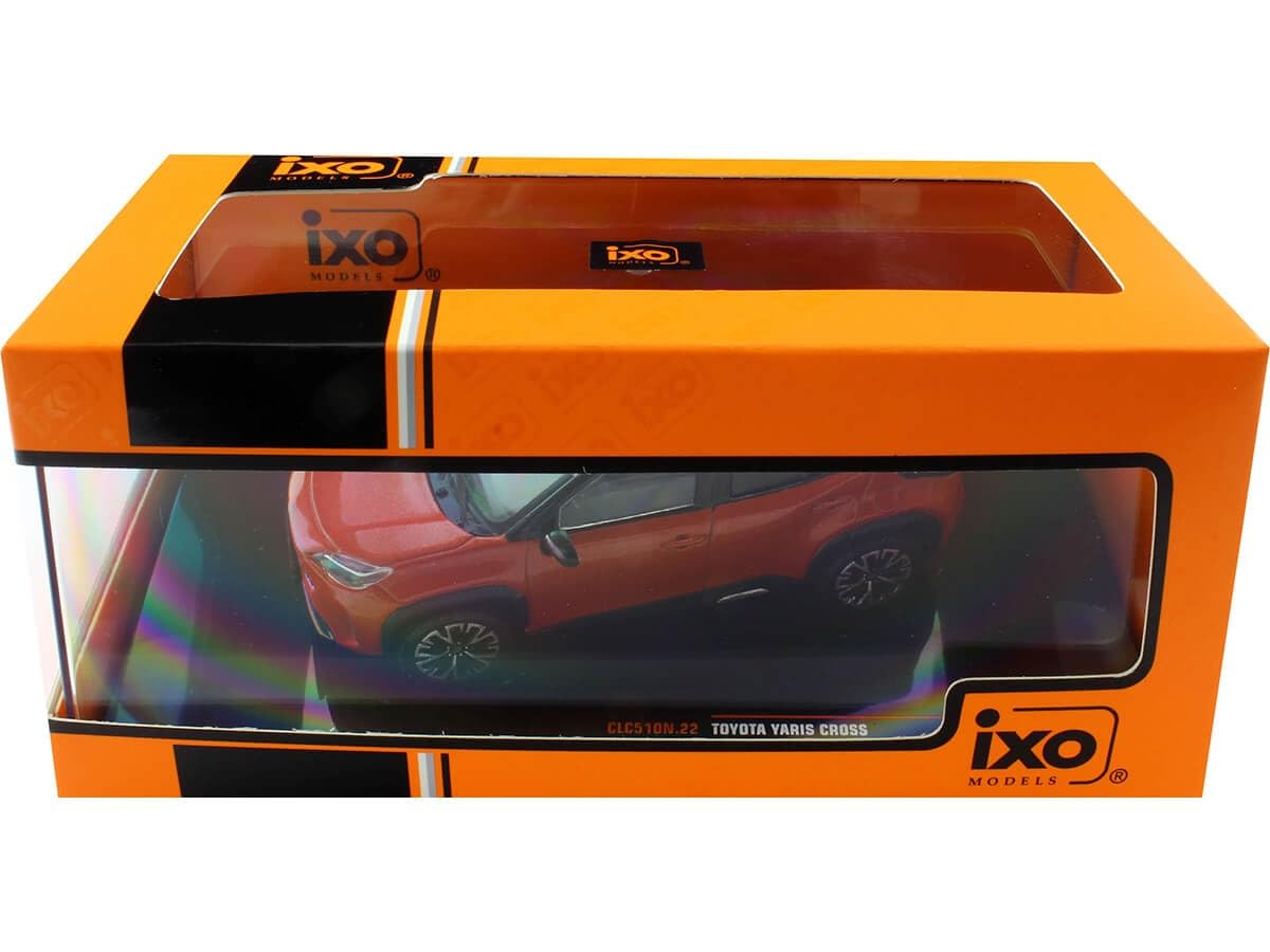 Toyota Yaris Cross 2022 – IXO 1/43, Orange Toit Noir, Die Cast, Neuve